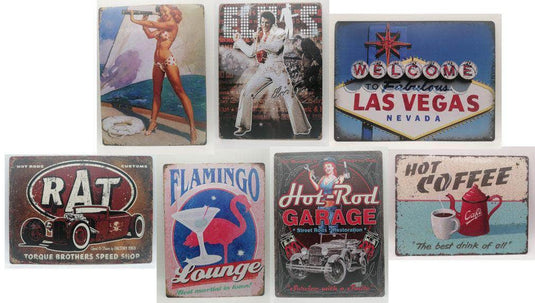 Retro Schilder aus Metall