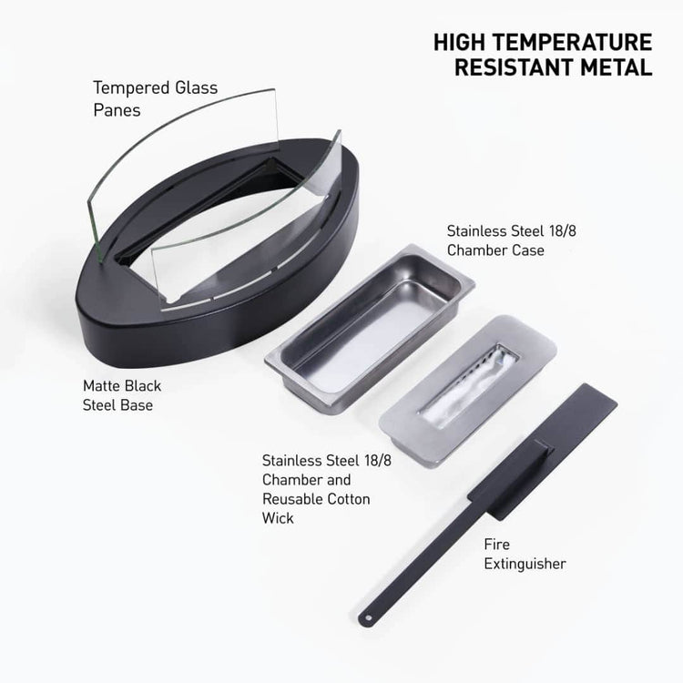 db-deals24 Ethanol Tisch Kamin Wave Black