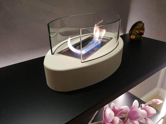 db-deals24 Ethanol Tisch Kamin Wave White