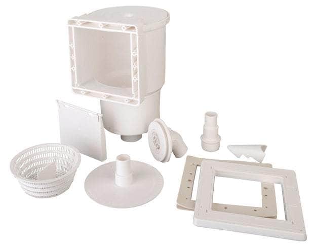 db-deals24 GRE Pool Skimmerset inkl. Einlaufdüse Rücklaufdüse, Skimmer weiss