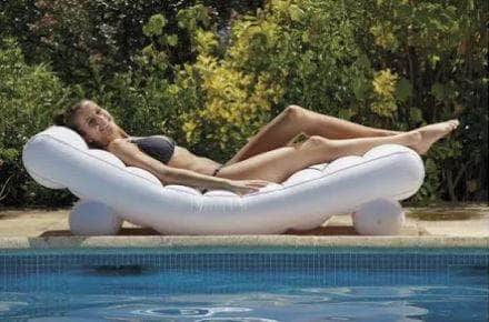 db-deals24 Interline Schwimmender Lounger, Liegebett aufblasbar