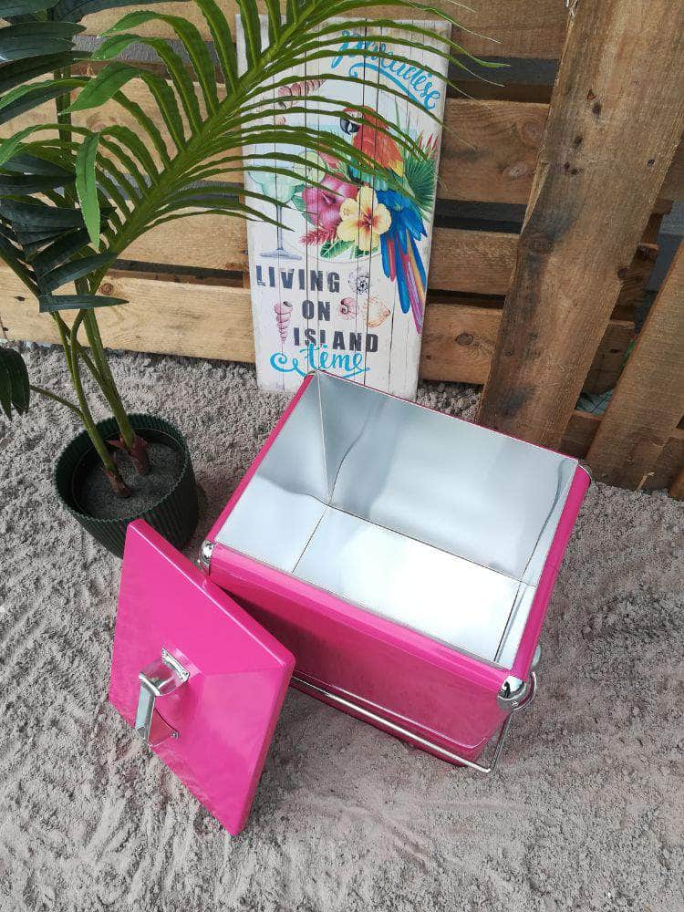 db-deals24 Kühlbox Retro Kühlbox 25 Liter, Pink - Magenta