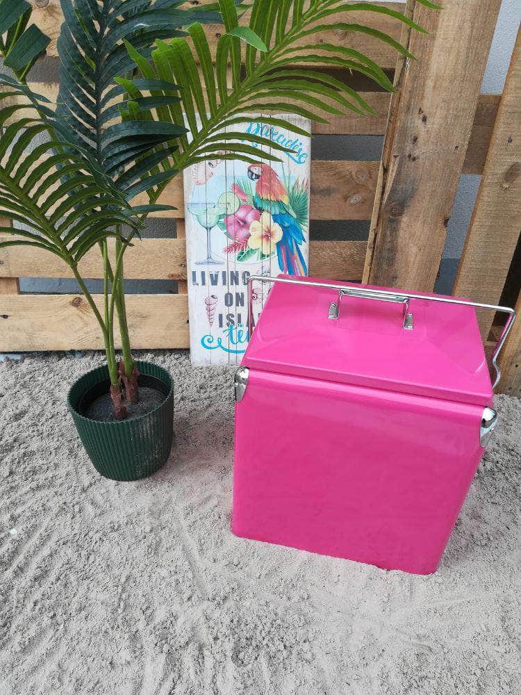 db-deals24 Kühlbox Retro Kühlbox 25 Liter, Pink - Magenta