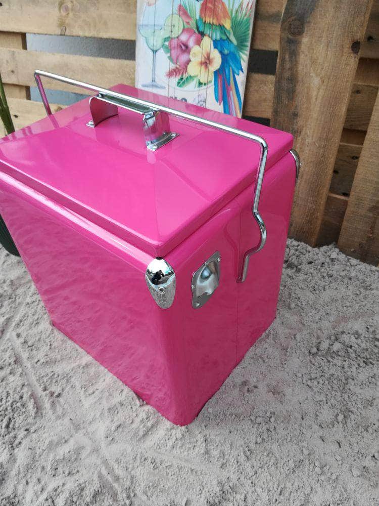 db-deals24 Kühlbox Retro Kühlbox 25 Liter, Pink - Magenta