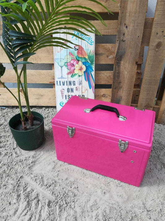 db-deals24 Kühlbox Retro Kühlbox Toolbox, Pink - Magenta