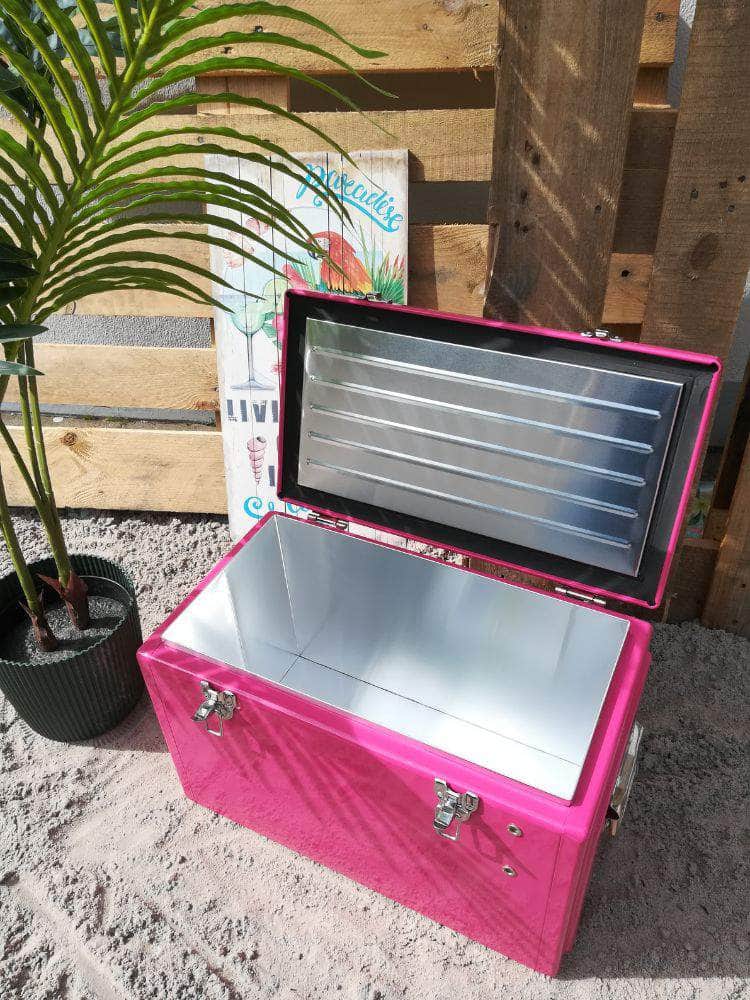 db-deals24 Kühlbox Retro Kühlbox Toolbox, Pink - Magenta