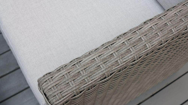 db-deals24 Rattan Sitzgarnitur Cube, 6 Personen, Grau/Hellgrau