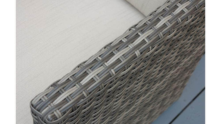 db-deals24 Rattan Sitzgarnitur Cube, 6 Personen, Mixgrau/Beige