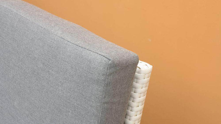 db-deals24 Rattan Sitzgarnitur Cube, 6 Personen, Weiß/Dunkelgrau