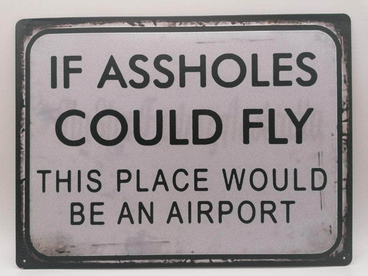 db-deals24 Retro Schild Assholes