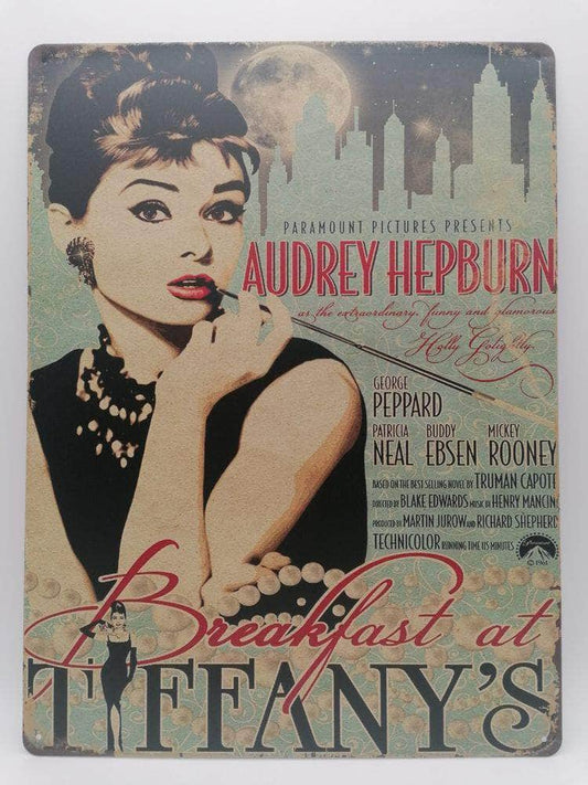 db-deals24 Retro Schild Audrey Hepburn II