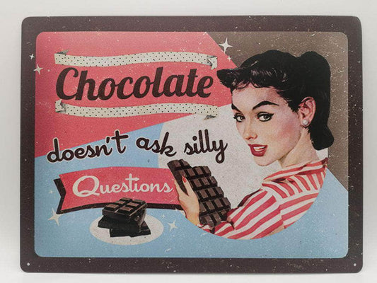 db-deals24 Retro Schild Chocolate Doesn´t Ask