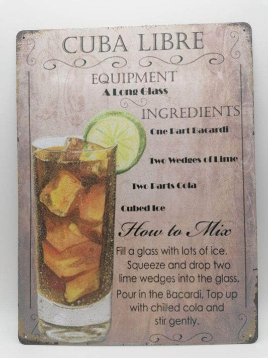db-deals24 Retro Schild "Classic" Cuba Libre