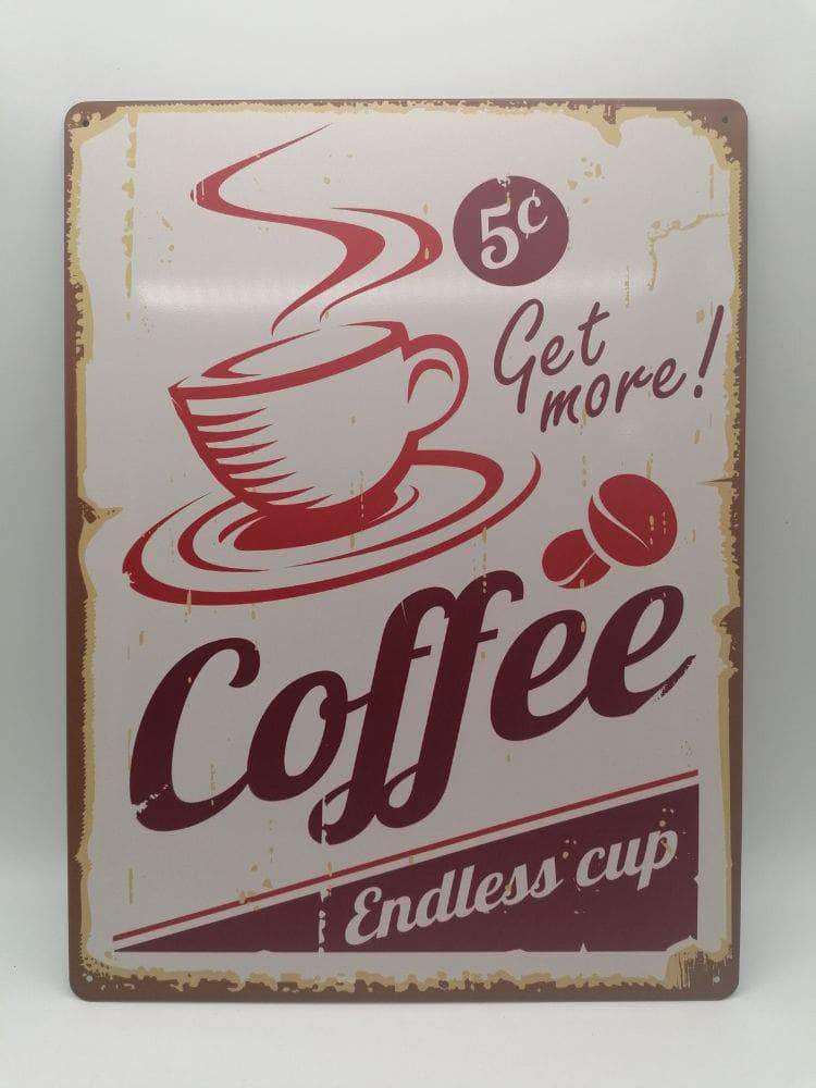 db-deals24 Retro Schild Coffee