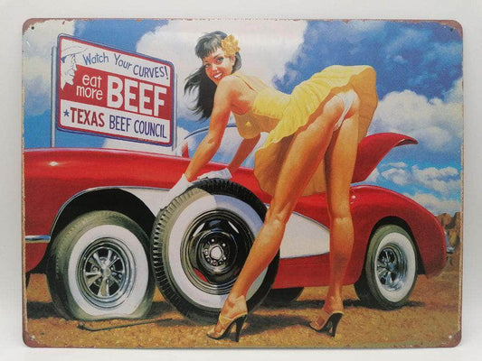 db-deals24 Retro Schild Eat More Beef