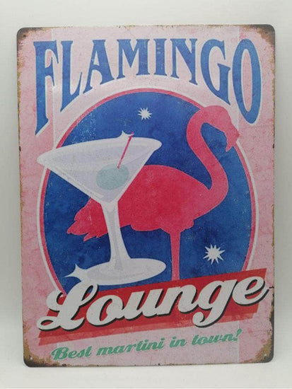 db-deals24 Retro Schild Flamingo Lounge