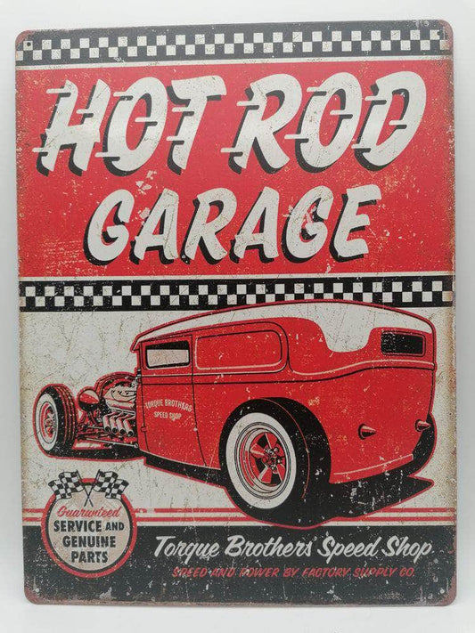db-deals24 Retro Schild Hot Rod Garage I