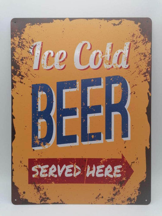 db-deals24 Retro Schild Ice Cold Beer