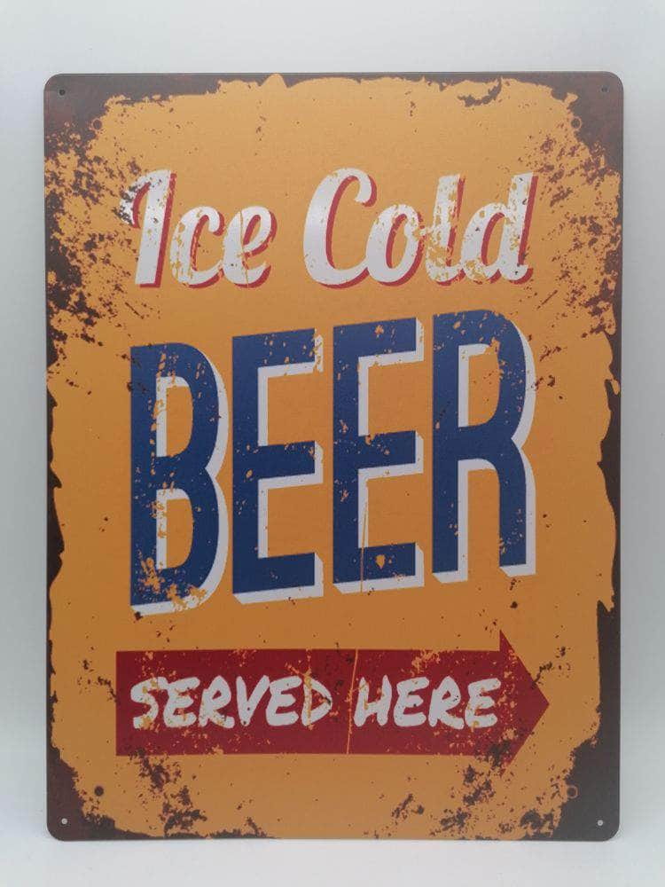 db-deals24 Retro Schild Ice Cold Beer