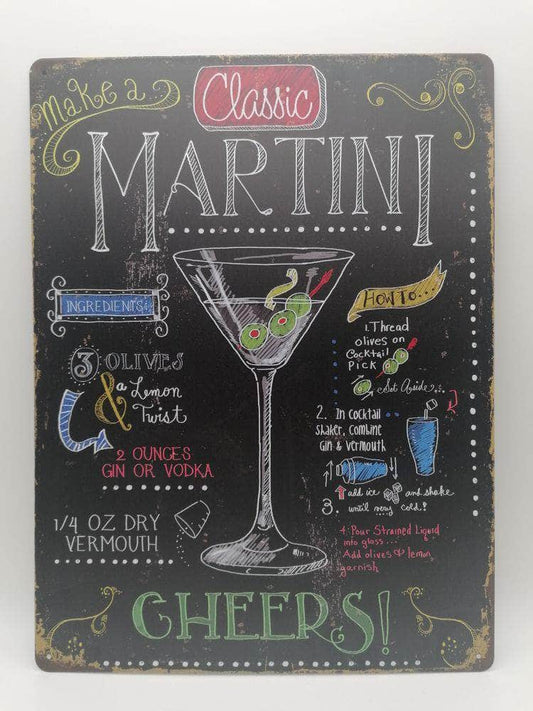 db-deals24 Retro Schild Kreide Martini