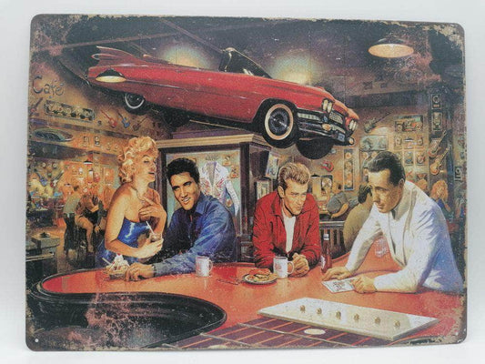 db-deals24 Retro Schild Marilyn Elvis James Humphrey