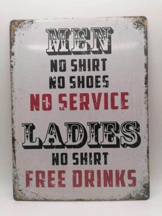 db-deals24 Retro Schild Men No Service