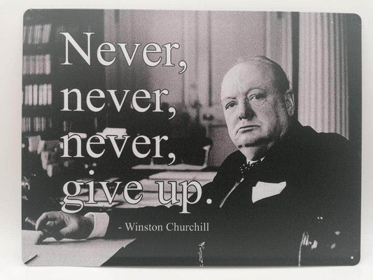 db-deals24 Retro Schild Never Give Up