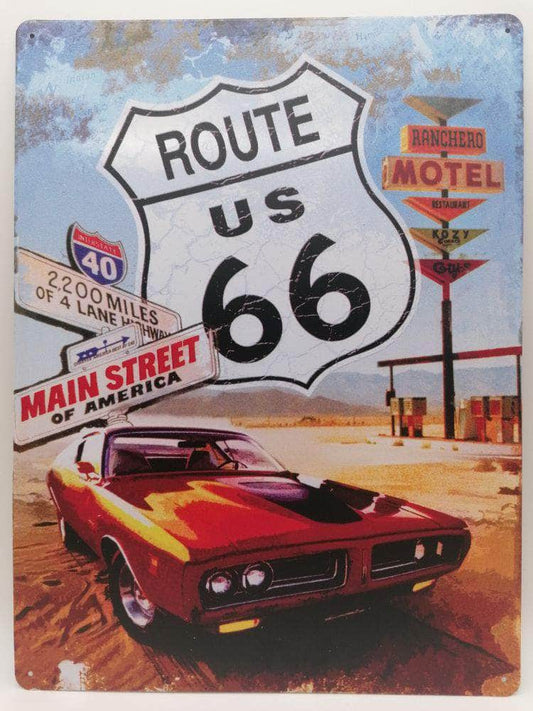 db-deals24 Retro Schild Route 66 I