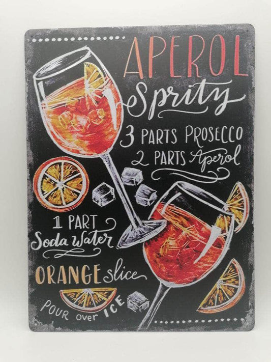 db-deals24 Retro Schild schwarz Aperol Spritz