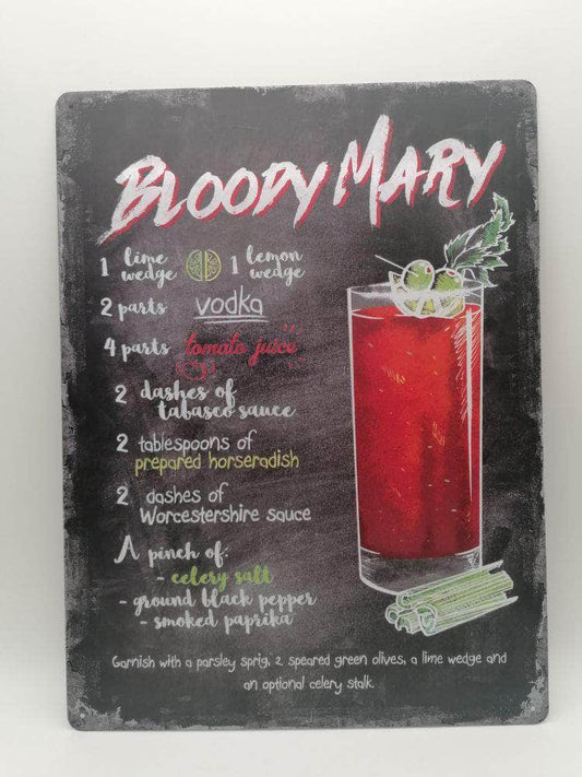 db-deals24 Retro Schild schwarz Bloody Mary II
