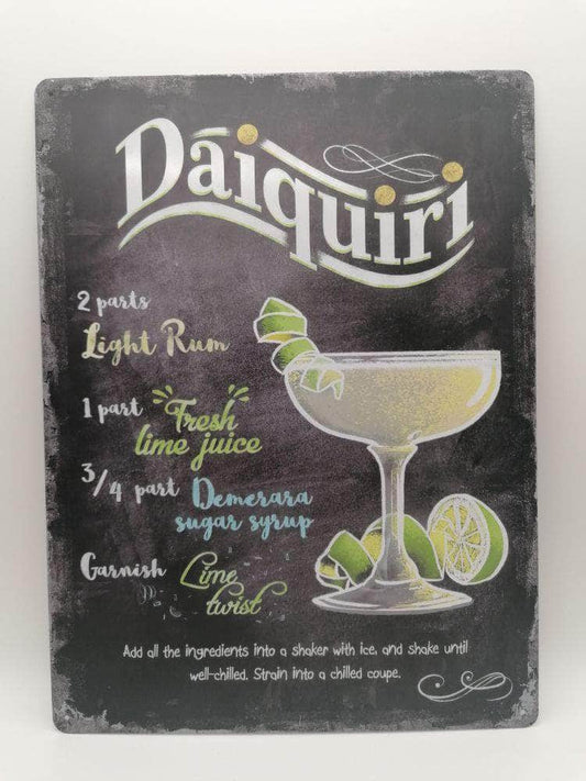 db-deals24 Retro Schild schwarz Daiquiri