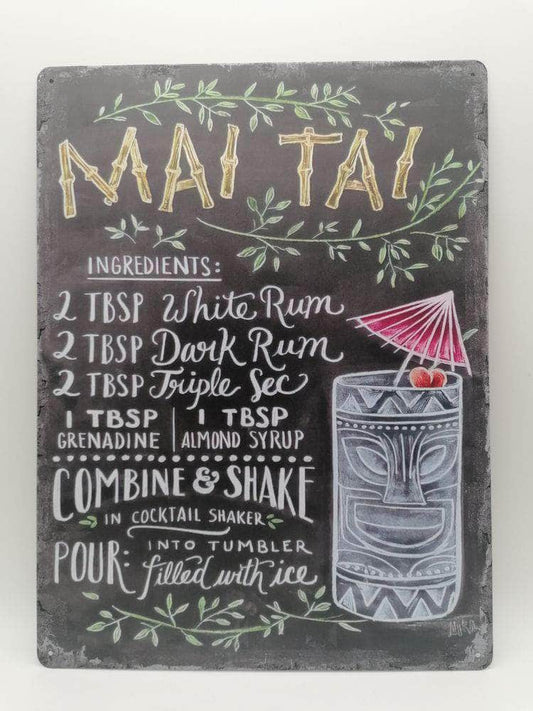 db-deals24 Retro Schild schwarz Mai Tai