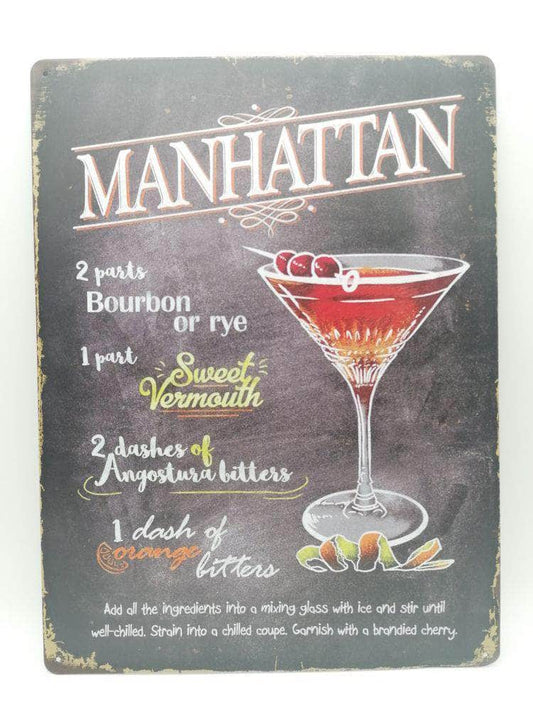 db-deals24 Retro Schild schwarz Manhattan