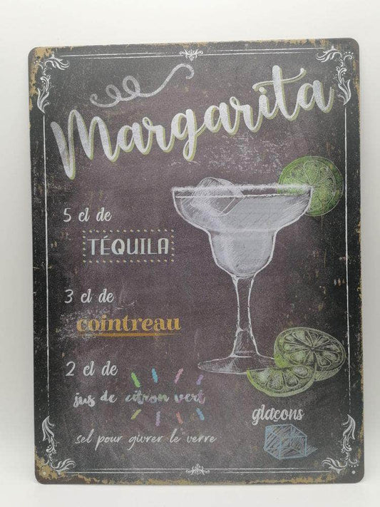 db-deals24 Retro Schild schwarz Margarita
