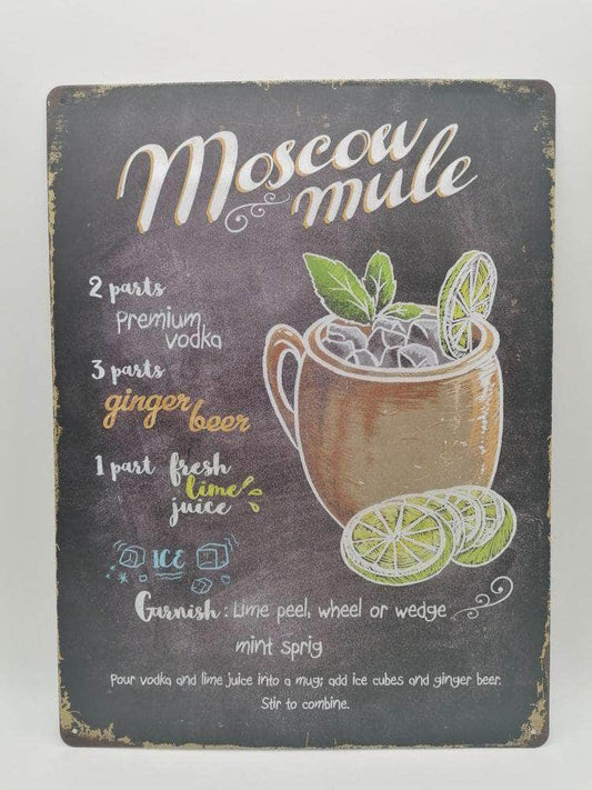 db-deals24 Retro Schild schwarz Moskau Mule