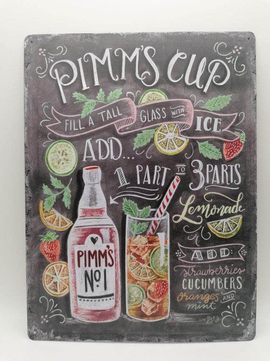 db-deals24 Retro Schild schwarz Pimms Cup