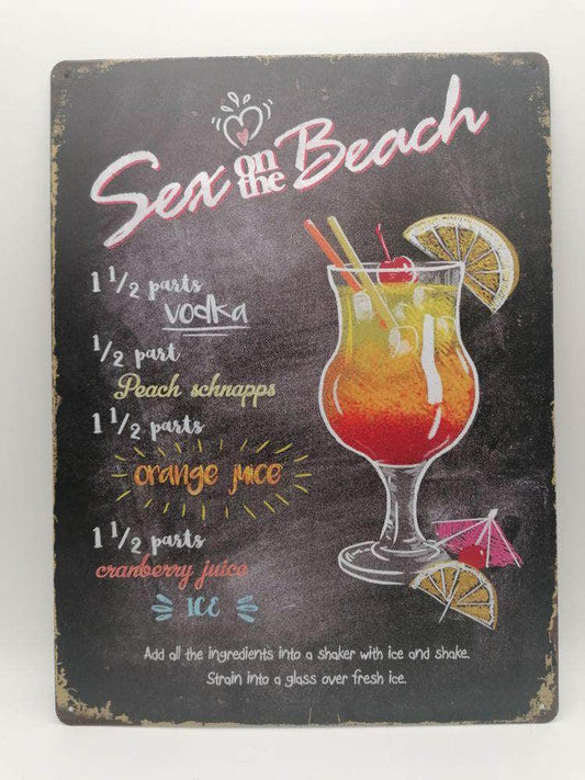 db-deals24 Retro Schild schwarz Sex On The Beach