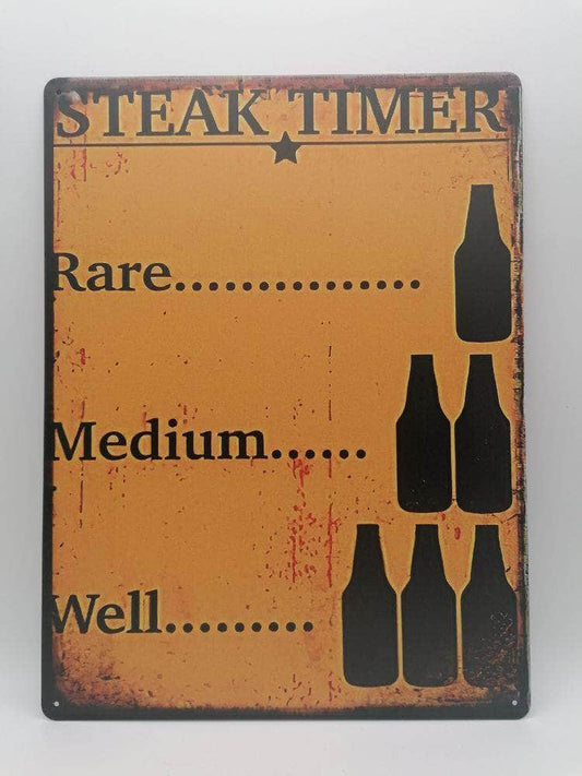 db-deals24 Retro Schild Steak Timer