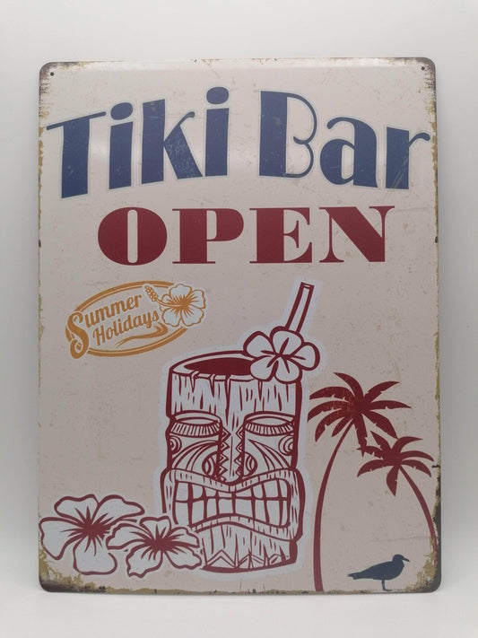 db-deals24 Retro Schild Tiki Bar Open