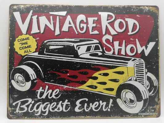 db-deals24 Retro Schild Vintage Rod Show