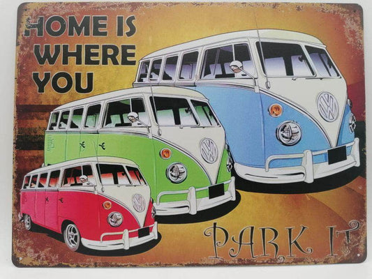 db-deals24 Retro Schild VW T1 Home Is