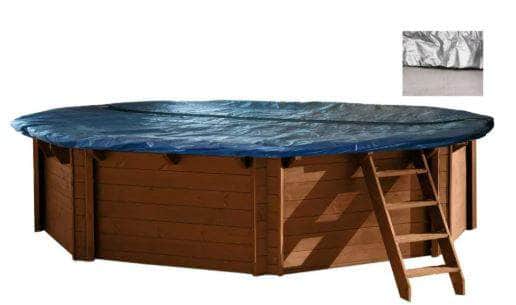 db-deals24 Winter Abdeckplane 580g/m² für Holzpool Ø 444 cm