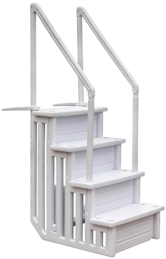 db-deals24 Easy Access Polyethylenleiter 4 Stufen Poolleiter