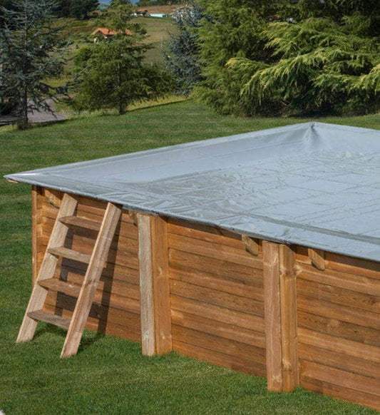 db-deals24 Gre Winter Abdeckplane für Violette Sunbay Holzpool 580g/m²  Ø 581cm
