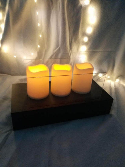 LED-Laterne Bea mit LED-Kerze & Timer