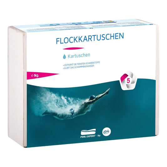 db-deals24 Poolzubehör Chemikalien GRE Flockkartuschen - 1kg