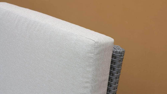 db-deals24 Rattan Sitzgarnitur Cube, 6 Personen, Grau/Haferflocke