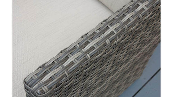 db-deals24 Rattan Sitzgarnitur Cube, 6 Personen, Mixgrau/Beige