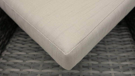 db-deals24 Rattan Sitzgarnitur Cube, 6 Personen, Mixgrau/Haferflocke