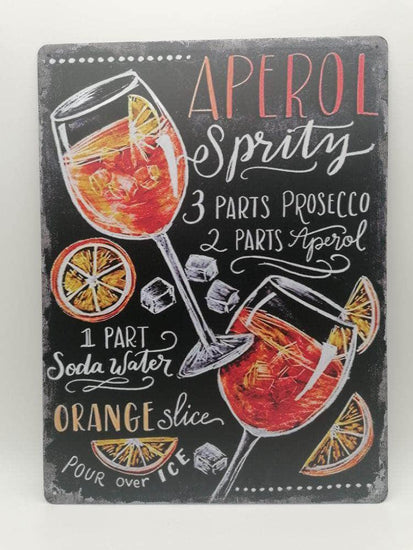 db-deals24 Retro Schild schwarz Aperol Spritz